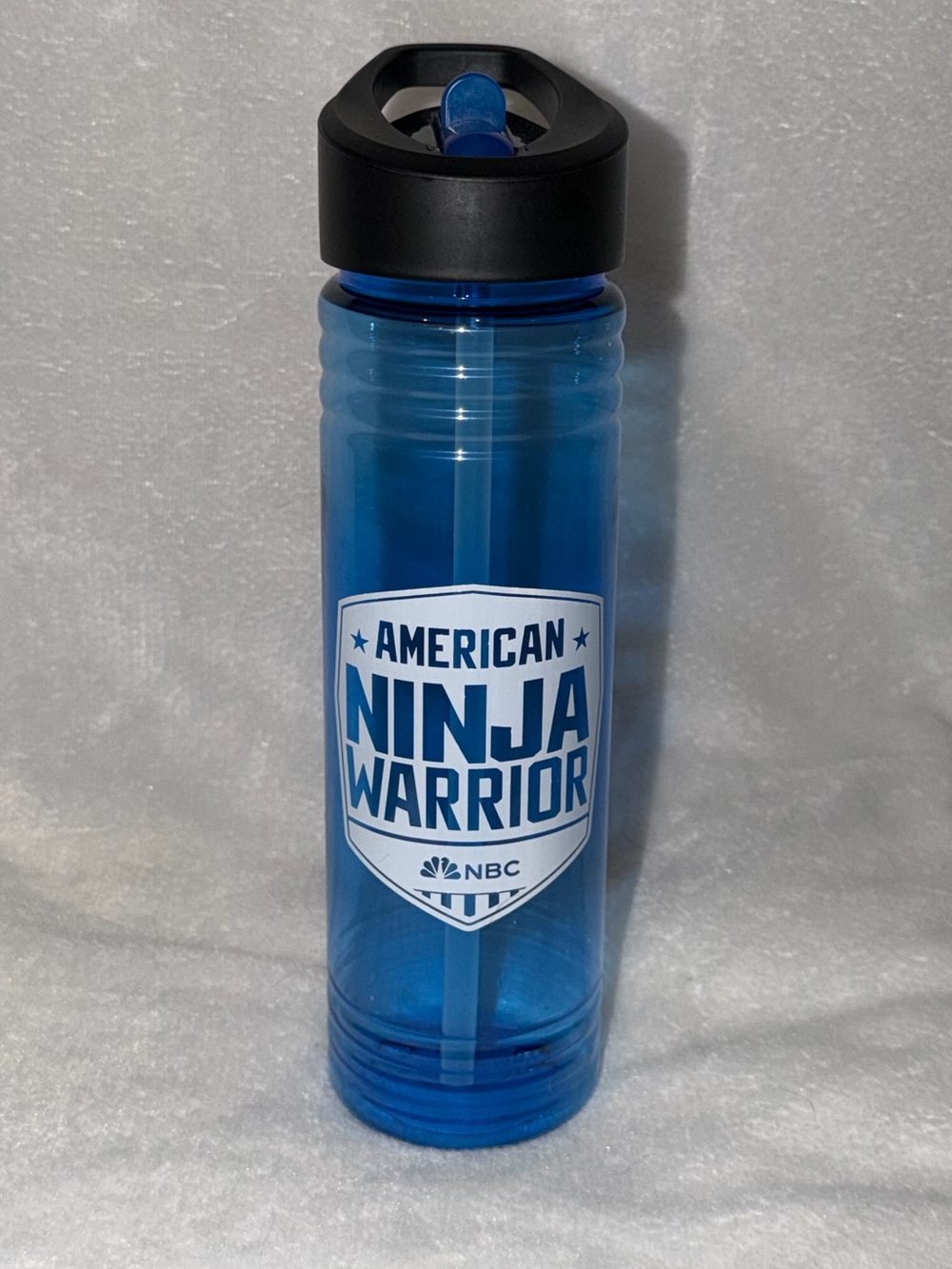 NEW ANW American Ninja Warrior Blue Plastic Water Bottle